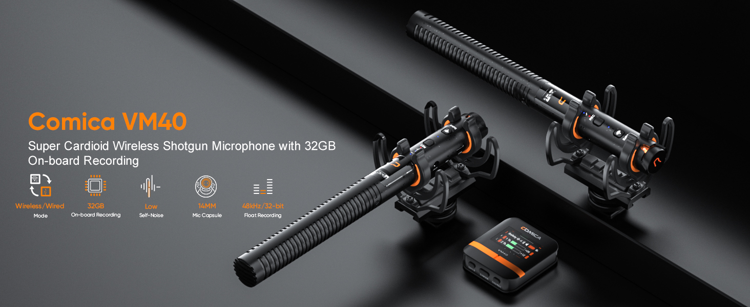 Amazon.com : COMICA VM40 Dual-Channel Shotgun Microphone with